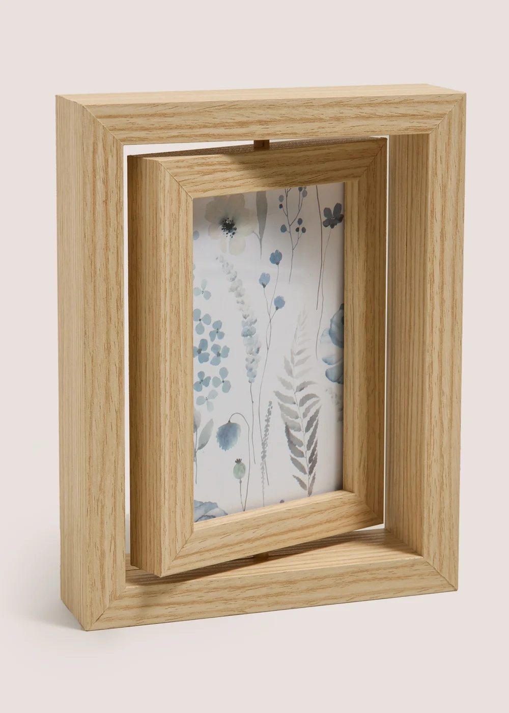 Wood Rotating Photo Frame (7inch x 6inch x 2inch) Image 1