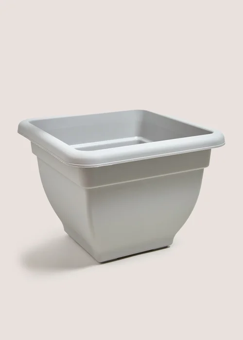 Grey Square Small Planter Image 1