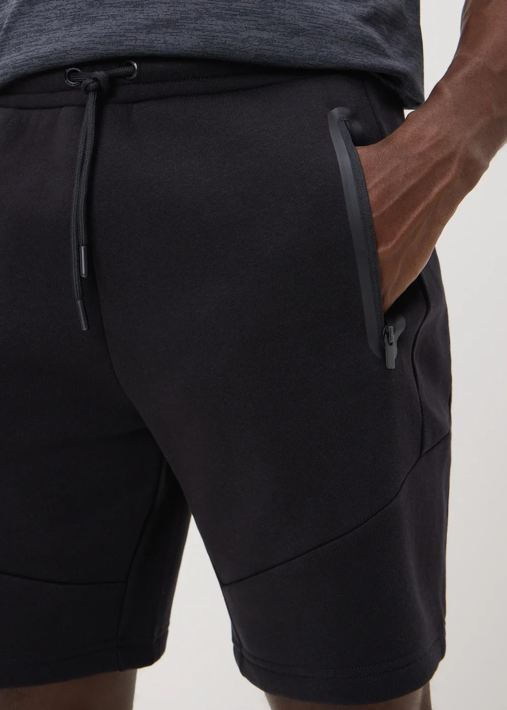 Souluxe Black Panel Jogger Shorts - S Image 2