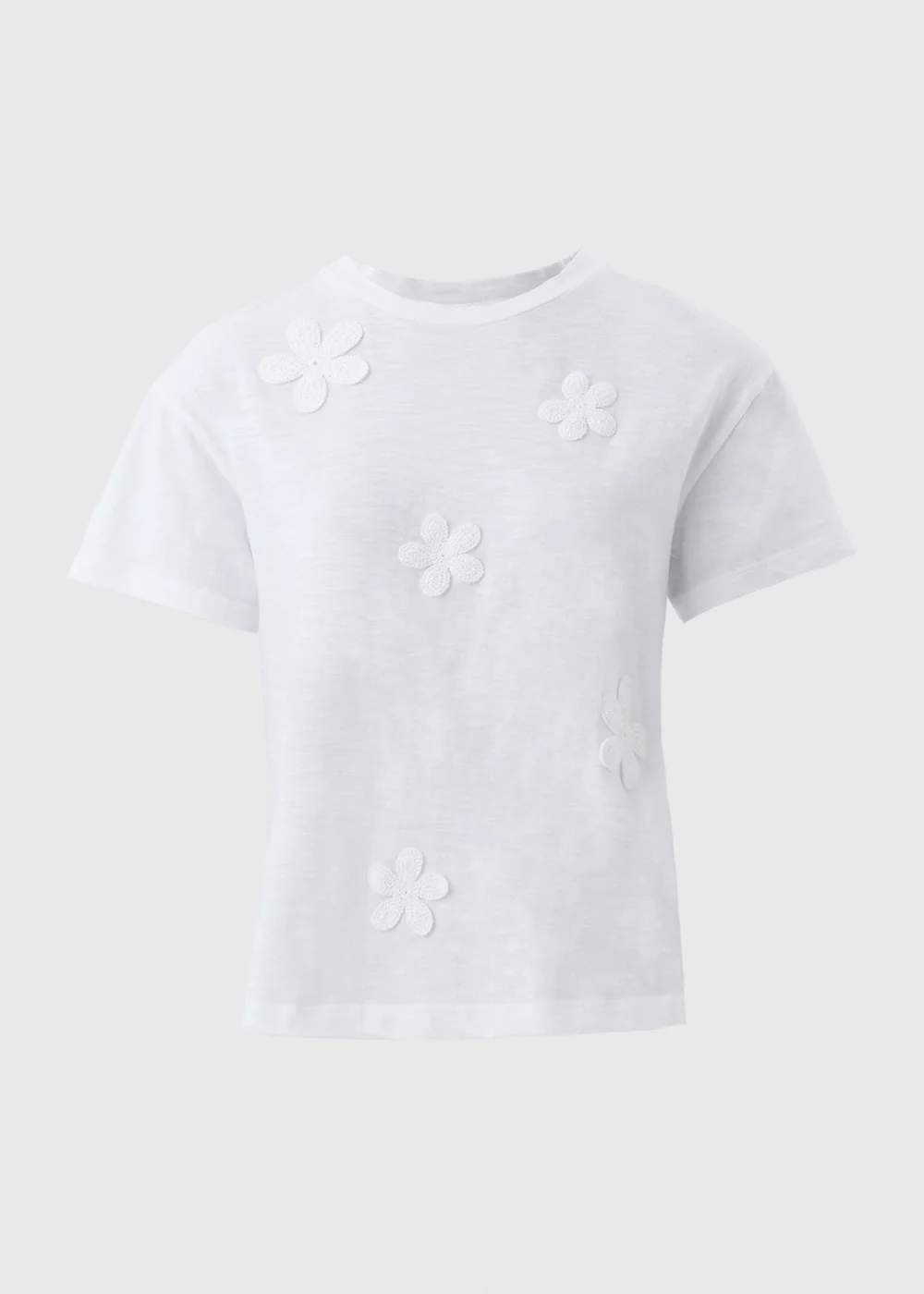 White Lace Flower T-Shirt - 8 Image 4
