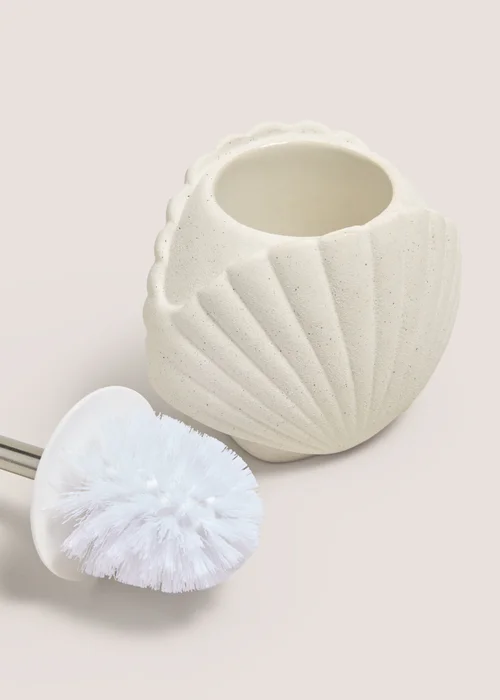 Cream Shell Toilet Brush Image 2