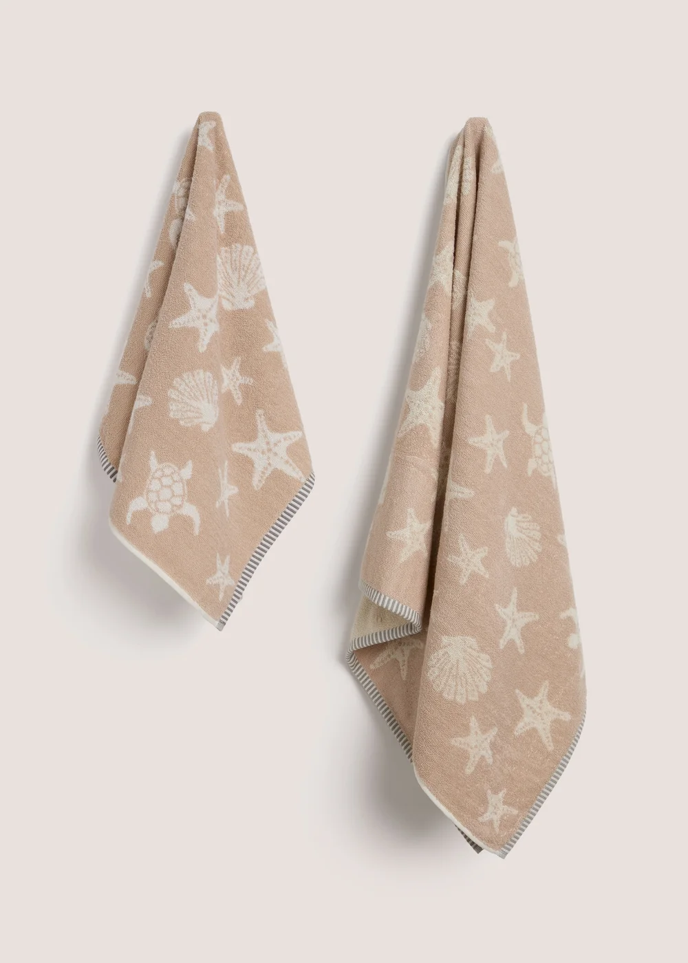 Beige Shell Towel - Hand Towel Image 1
