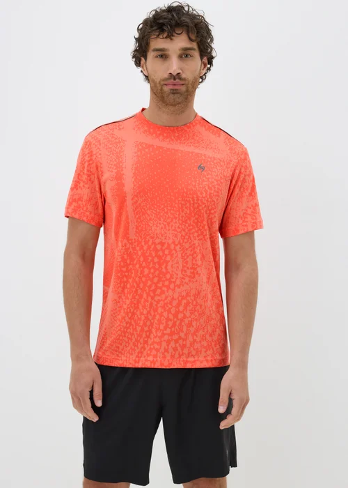 Souluxe Coral Pixel Jacquard T-Shirt - S Image 1