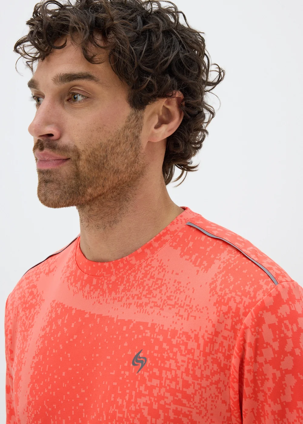 Souluxe Coral Pixel Jacquard T-Shirt - S Image 2