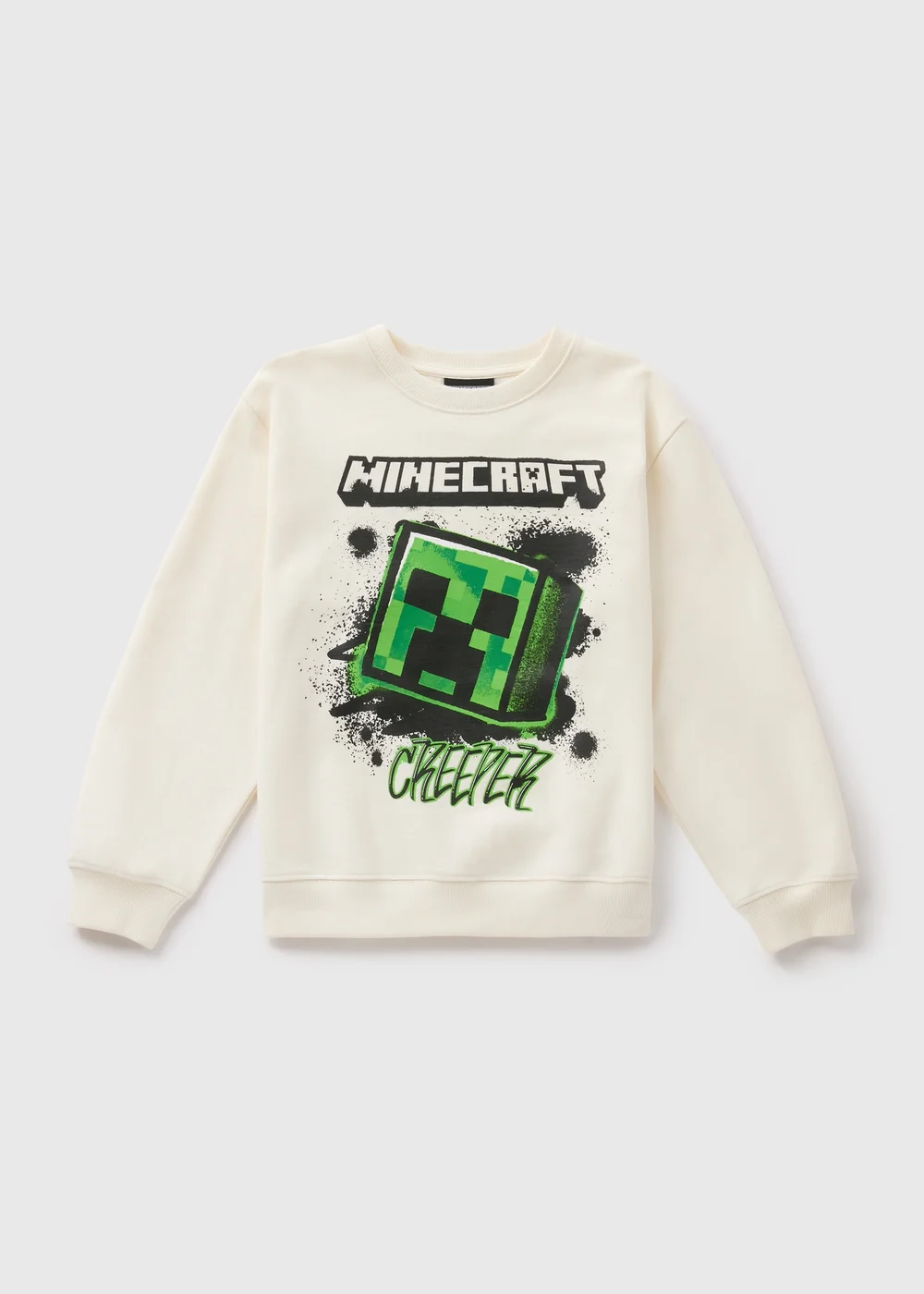 Minecraft Boys Cream Sweatshirt (5-13yrs) - 5 Yrs Image 1