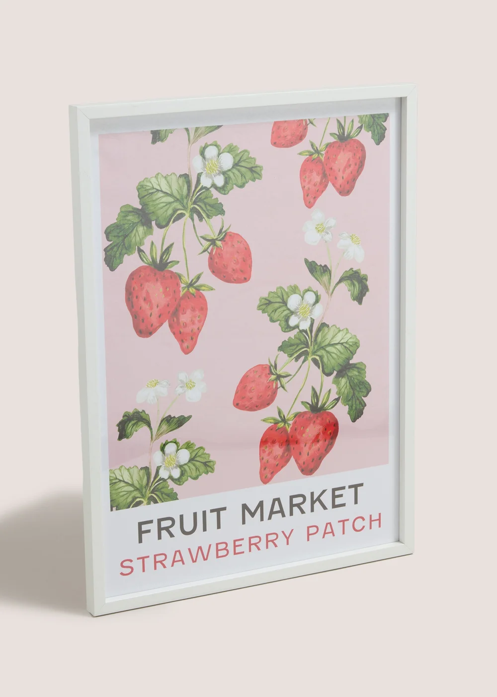 Pink Strawberry Wall Art Image 1