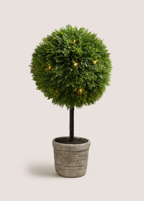 Pre Lit Topiary Plant Image 1