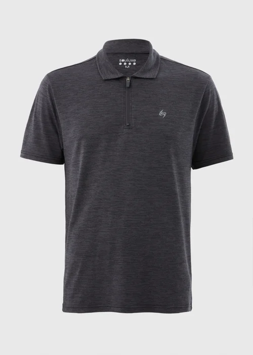 Souluxe Black Golf Polo Shirt - S Image 3