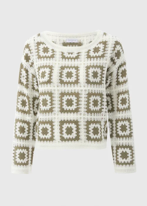 Green Crochet Patchwork Jumper - XS Image 4