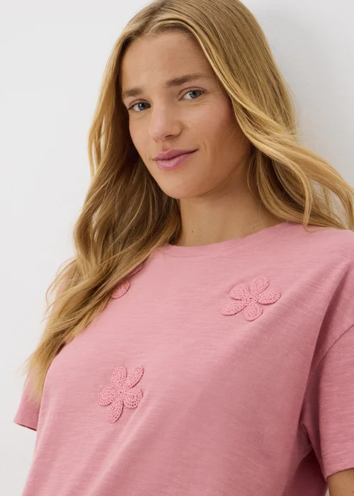 Pink Lace Flower T-Shirt - 8 Image 3