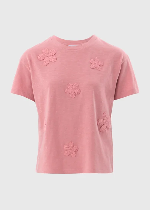 Pink Lace Flower T-Shirt - 8 Image 4