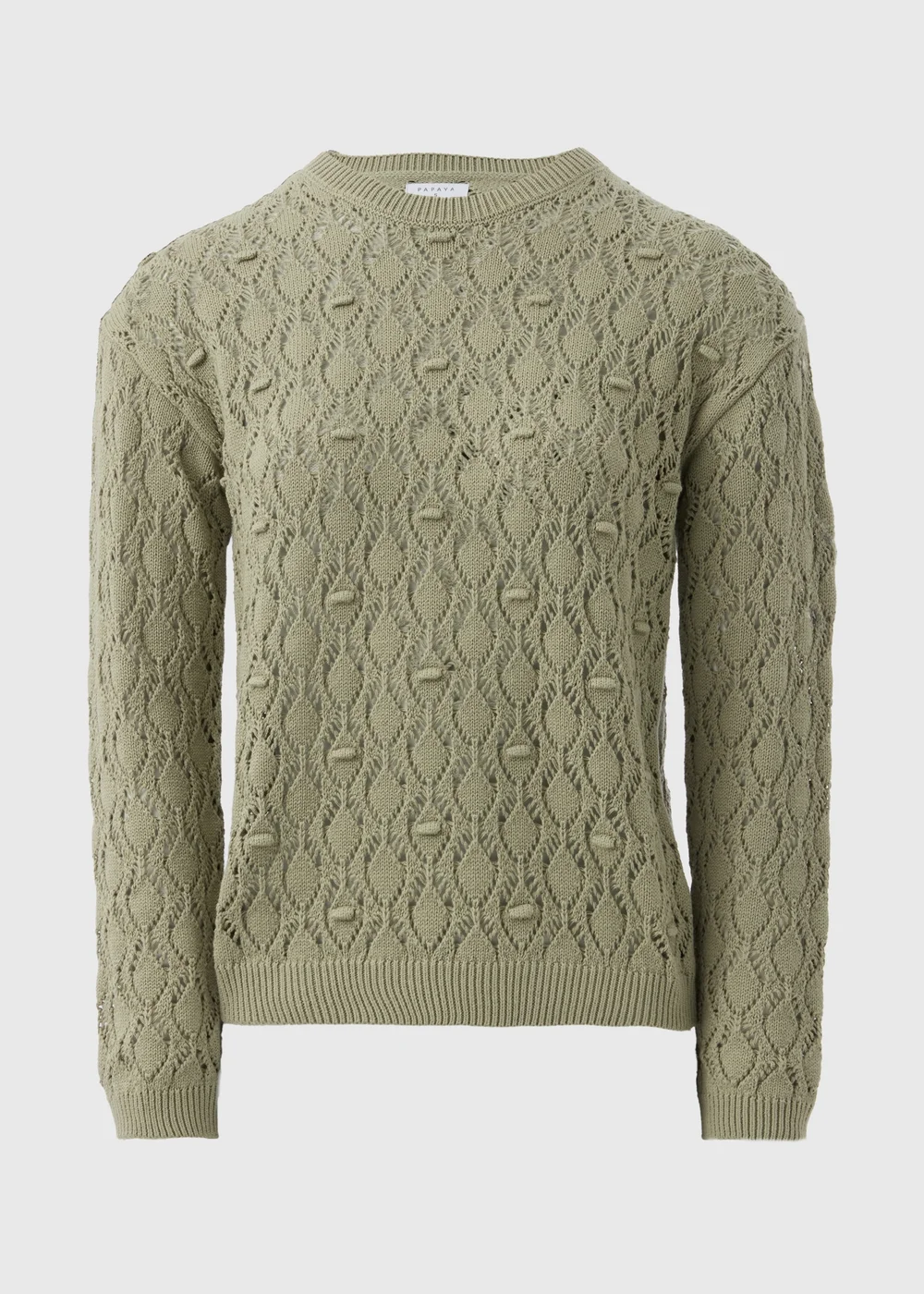 Khaki Bobble Stitch Jumper - XS Image 4