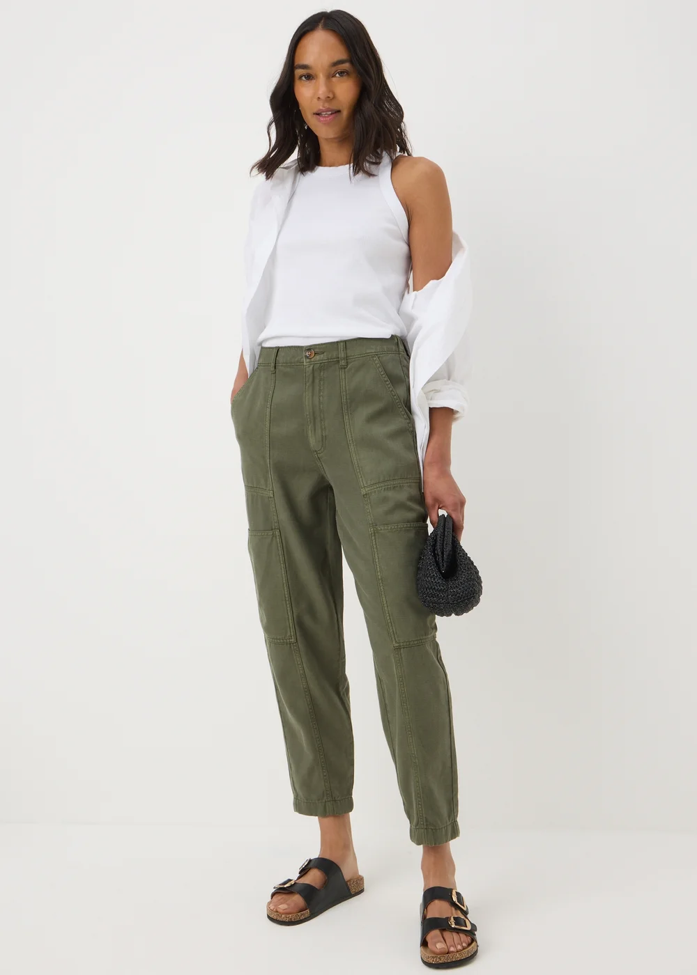 Khaki Utility Trousers - 8 Image 1