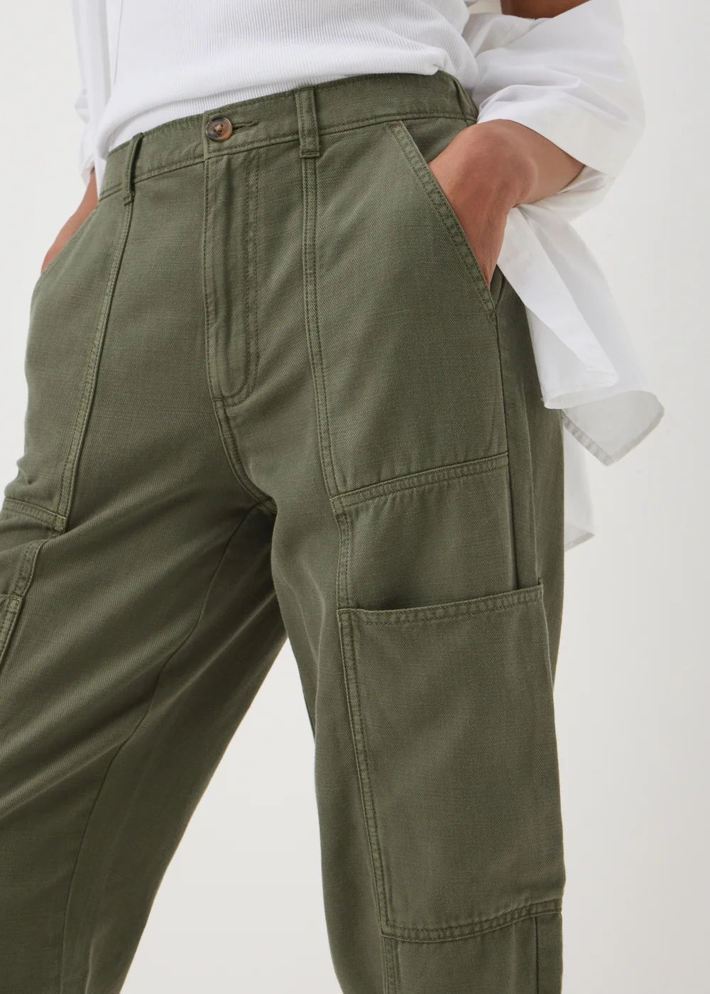 Khaki Utility Trousers - 8 Image 2