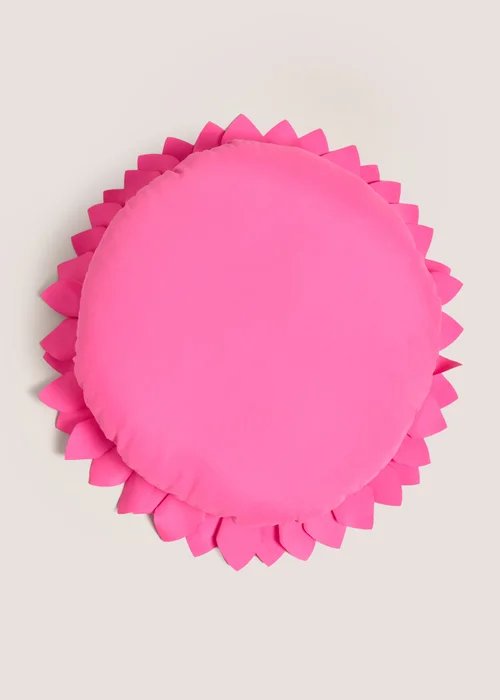 Pink Flower Cushion Image 2
