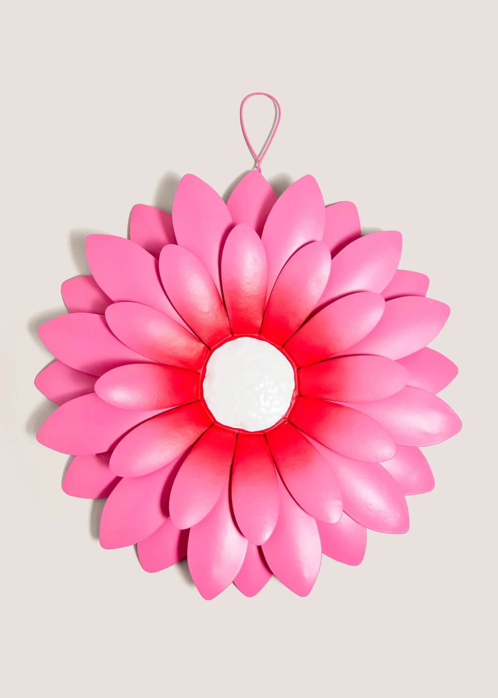 Pink Metal Flower Garden Decoration Image 1