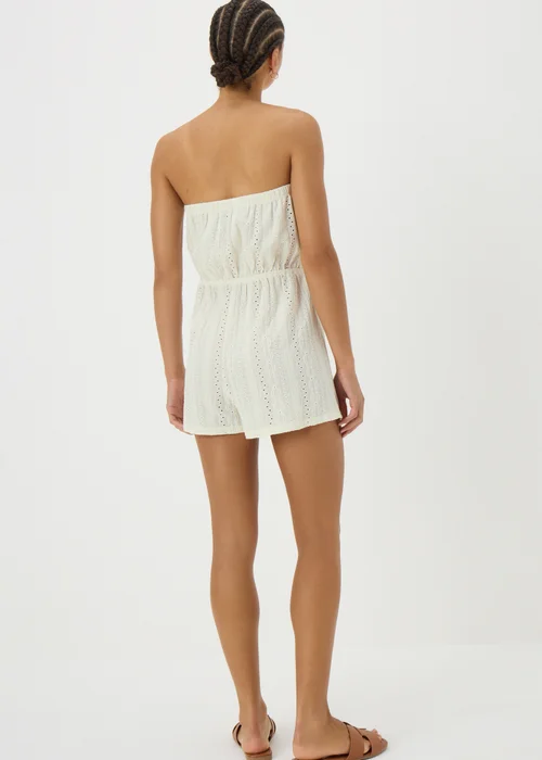 White Bandeau Playsuit - S Image 2