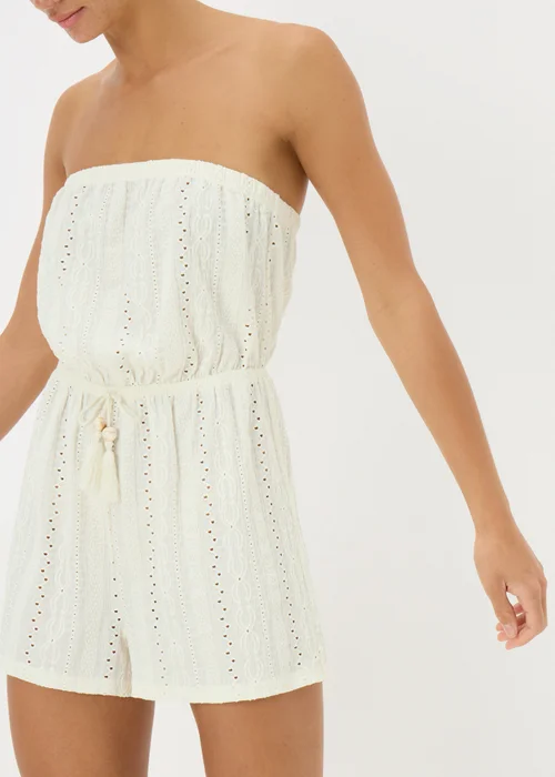 White Bandeau Playsuit - S Image 3