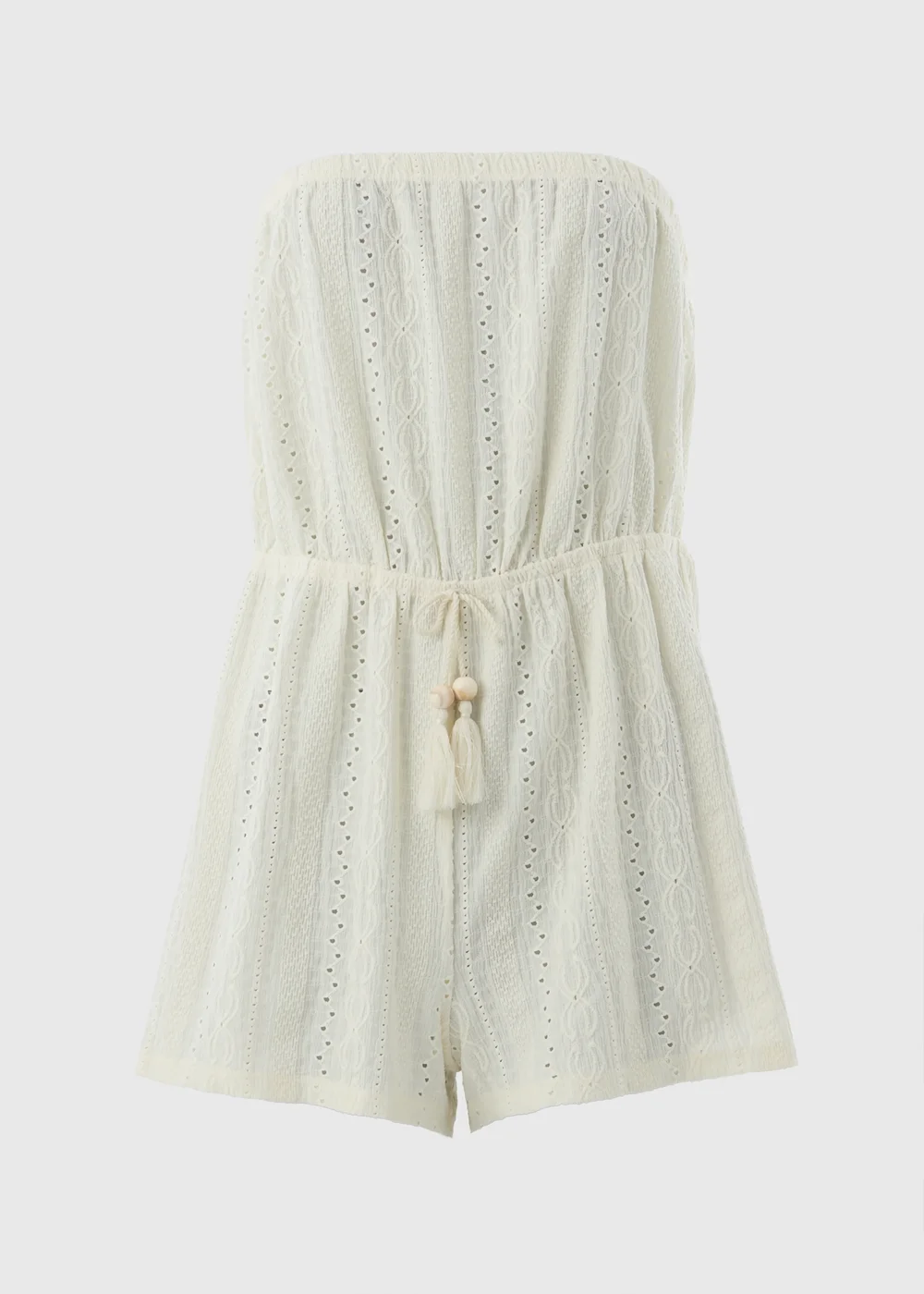 White Bandeau Playsuit - S Image 4