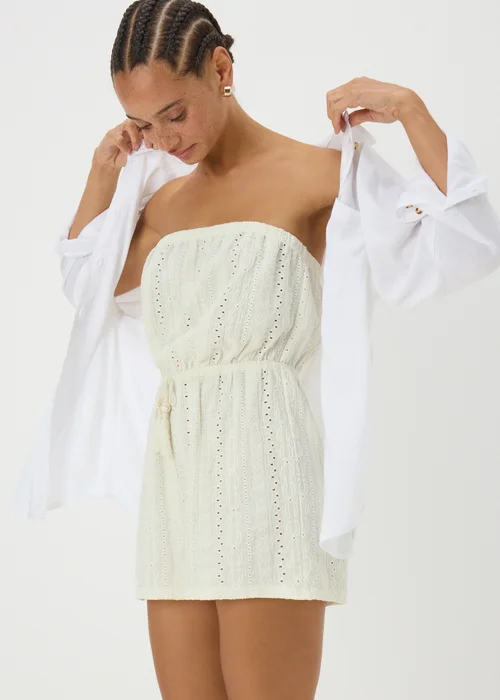 White Bandeau Playsuit - S Image 1