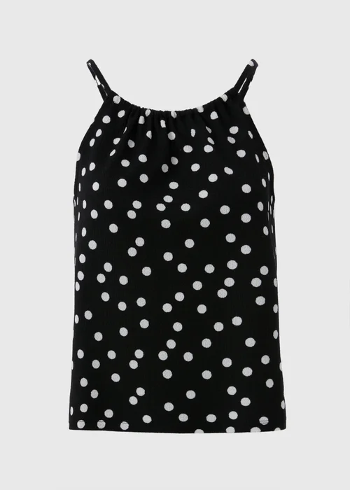 Black Spot Print Co Ord Cami Top - S Image 3