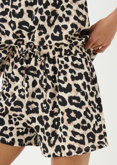 Brown Leopard Co Ord Shorts - S Image 3