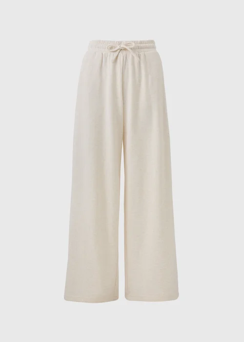 Oatmeal Wide Leg Jogging Bottoms - XS Image 4