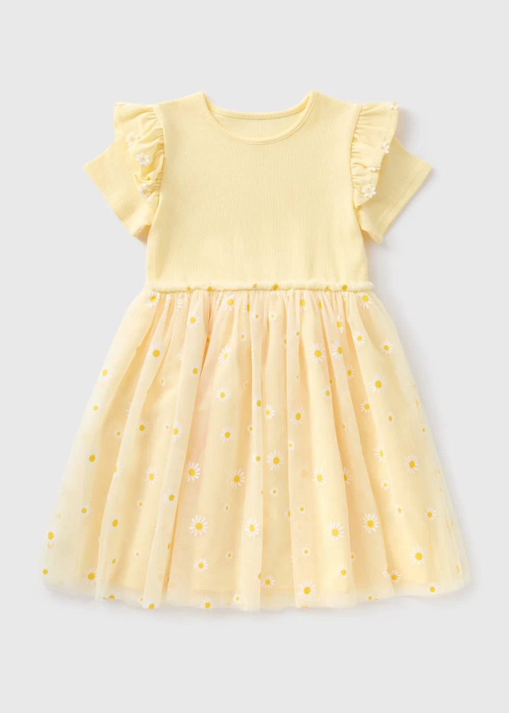 Girls Yellow Daisy Tutu Dress (1-7yrs) - 1-1.5 Yrs Image 1