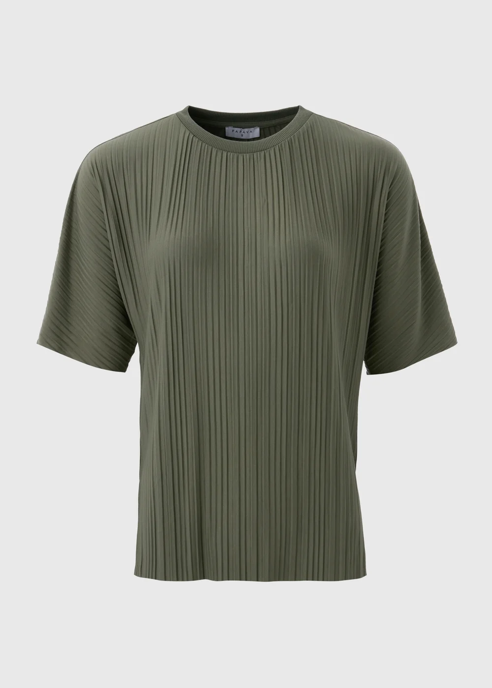 Khaki Plisse Co Ord T-Shirt - S Image 3