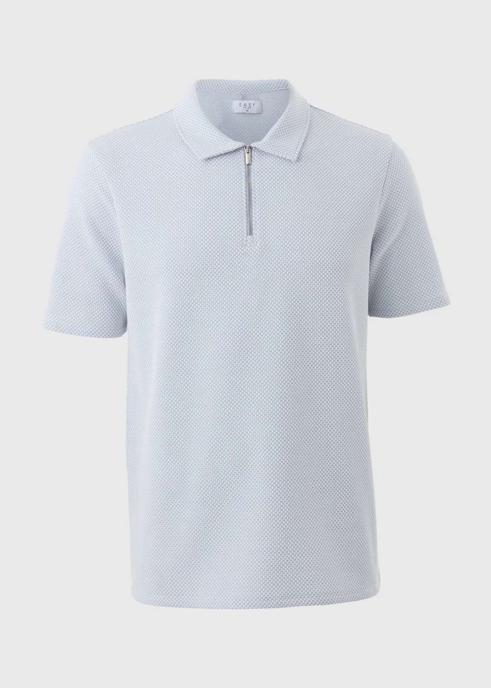 Light Blue Quarter Zip Polo Shirt - XS Image 4