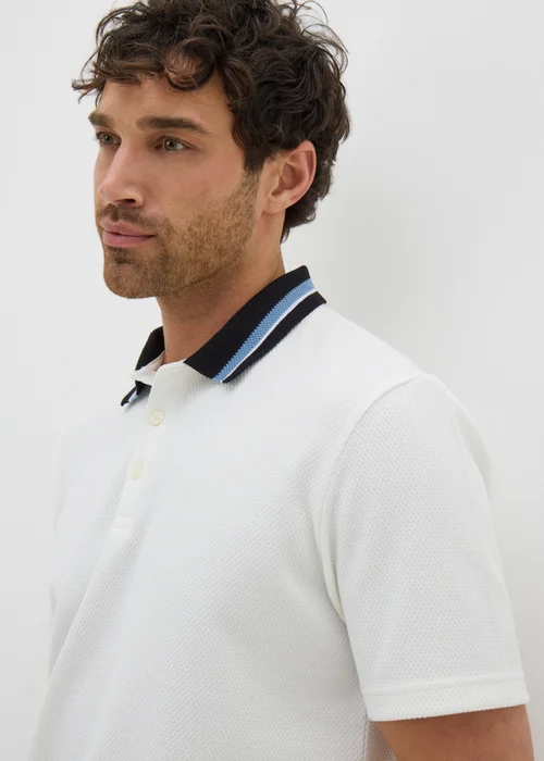 White Tipped Polo Shirt - XS Image 3