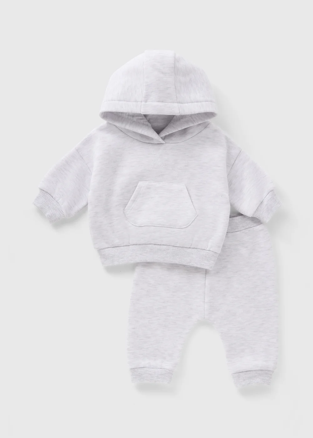 Baby Grey Hoodie & Jogging Bottom Set (Newborn-23mths) - 0-3 months Image 1