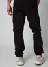Threadbare Black Jogger Style Cargo Trousers with Stretch - L Image 2