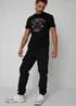 Threadbare Black Jogger Style Cargo Trousers with Stretch - L Image 4