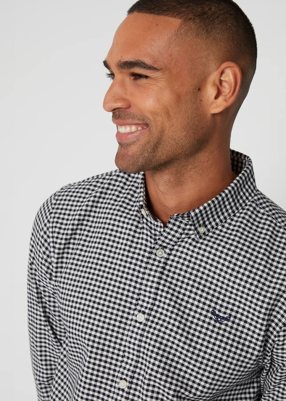 Threadbare Black Cotton Long Sleeve Check Shirt - S Image 3