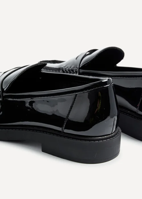 Linzi Cartia Wide Fit Black Patent Loafer - 3 Image 5
