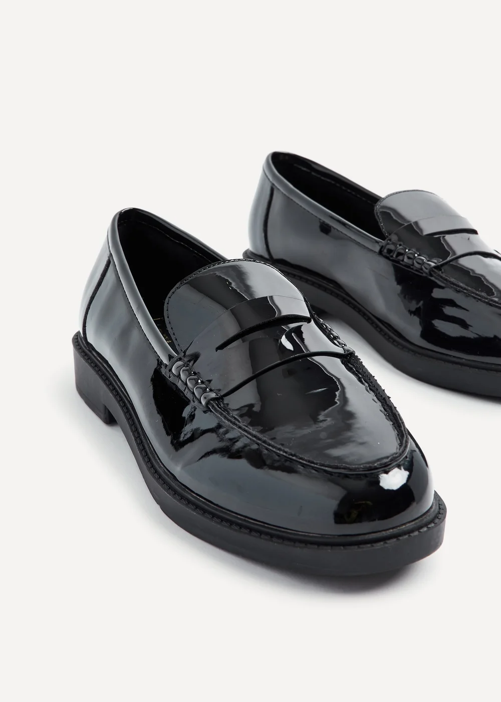 Linzi Cartia Wide Fit Black Patent Loafer - 3 Image 4