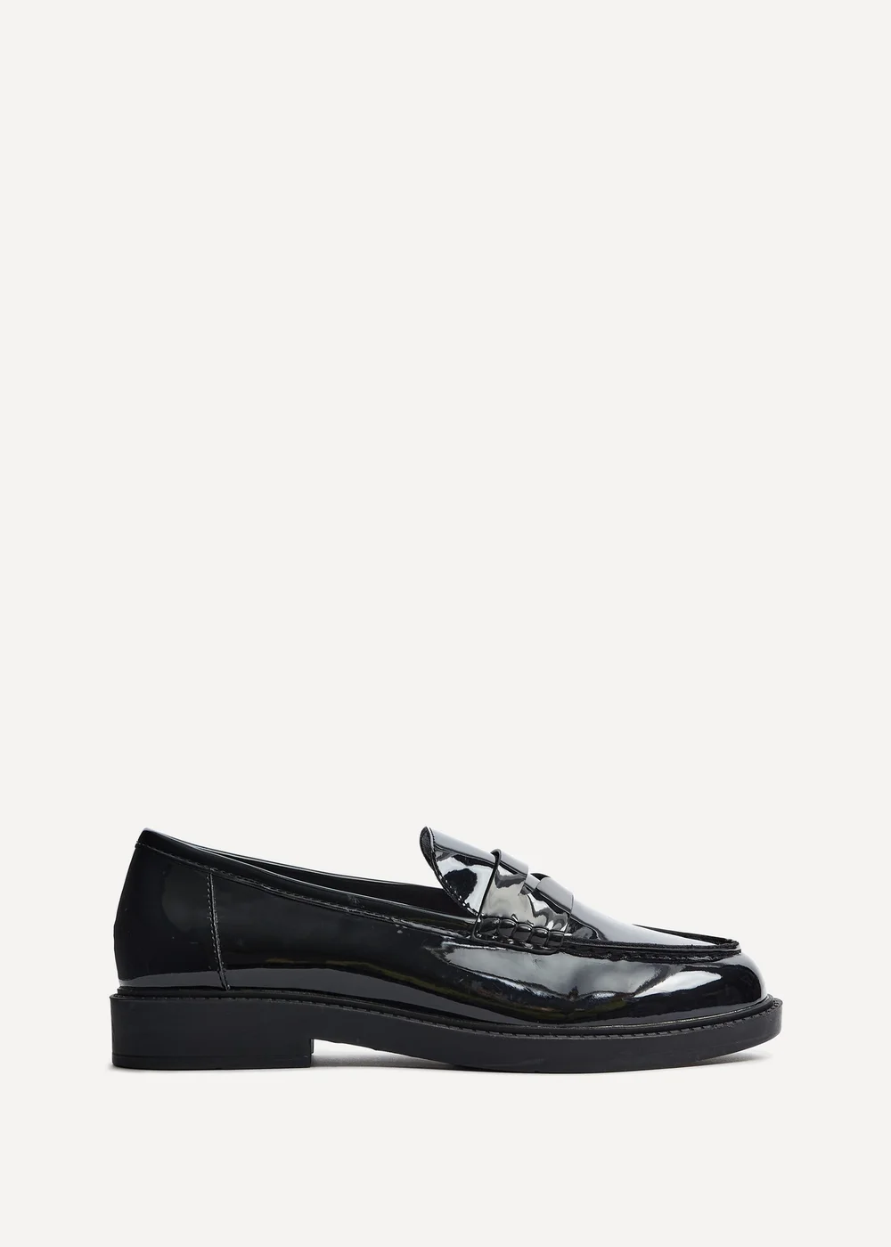 Linzi Cartia Wide Fit Black Patent Loafer - 3 Image 2