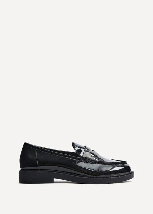 Linzi Cartia Wide Fit Black Patent Loafer - 3 Image 2