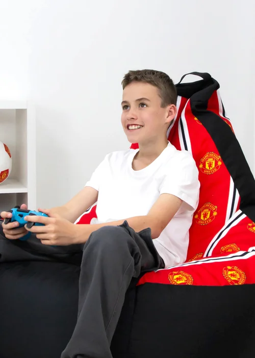 Manchester United High Back Red Lounging Gaming Bean Chair - One Size Image 5