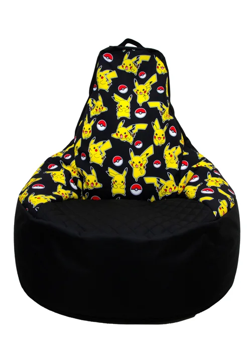 Pokémon High Back Yellow Lounging Gaming Bean Chair - One Size Image 2