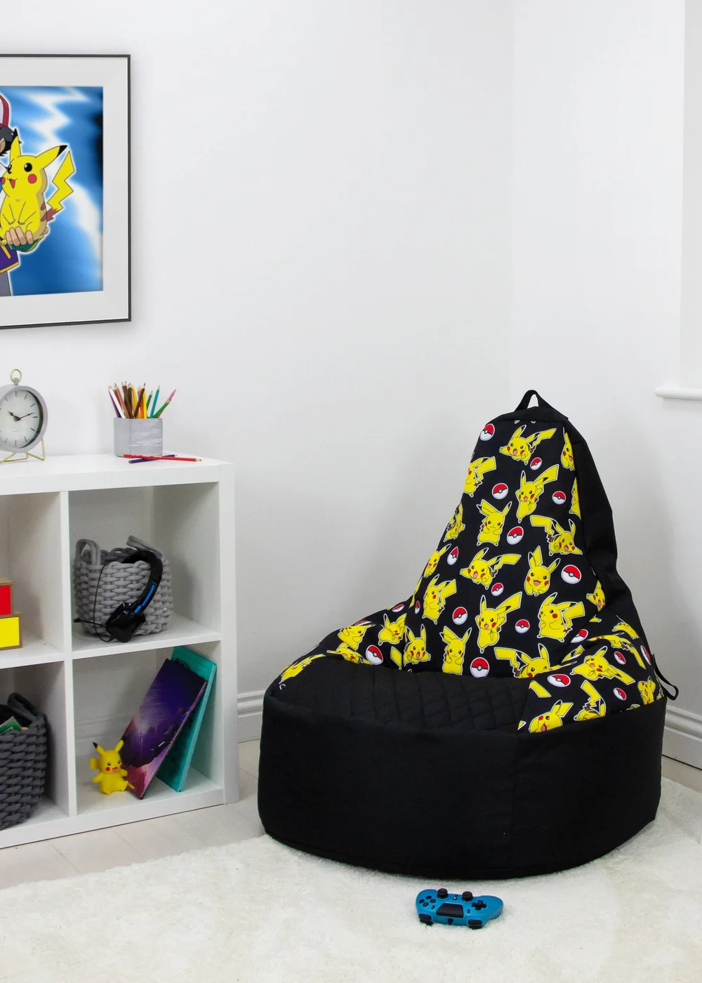 Pokémon High Back Yellow Lounging Gaming Bean Chair - One Size Image 1