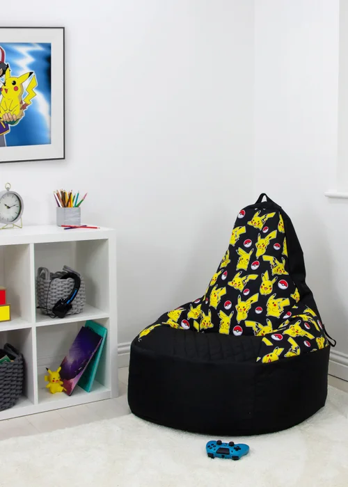 Pokémon High Back Yellow Lounging Gaming Bean Chair - One Size Image 1