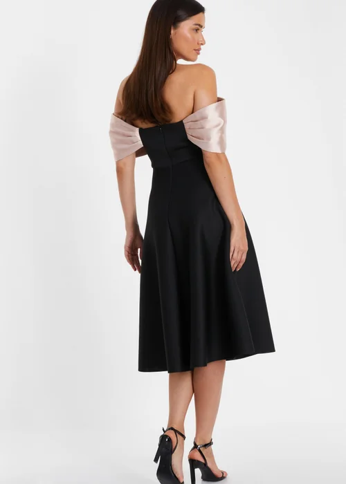 Quiz Black Bardot Midi Skater Dress - 4 Image 2