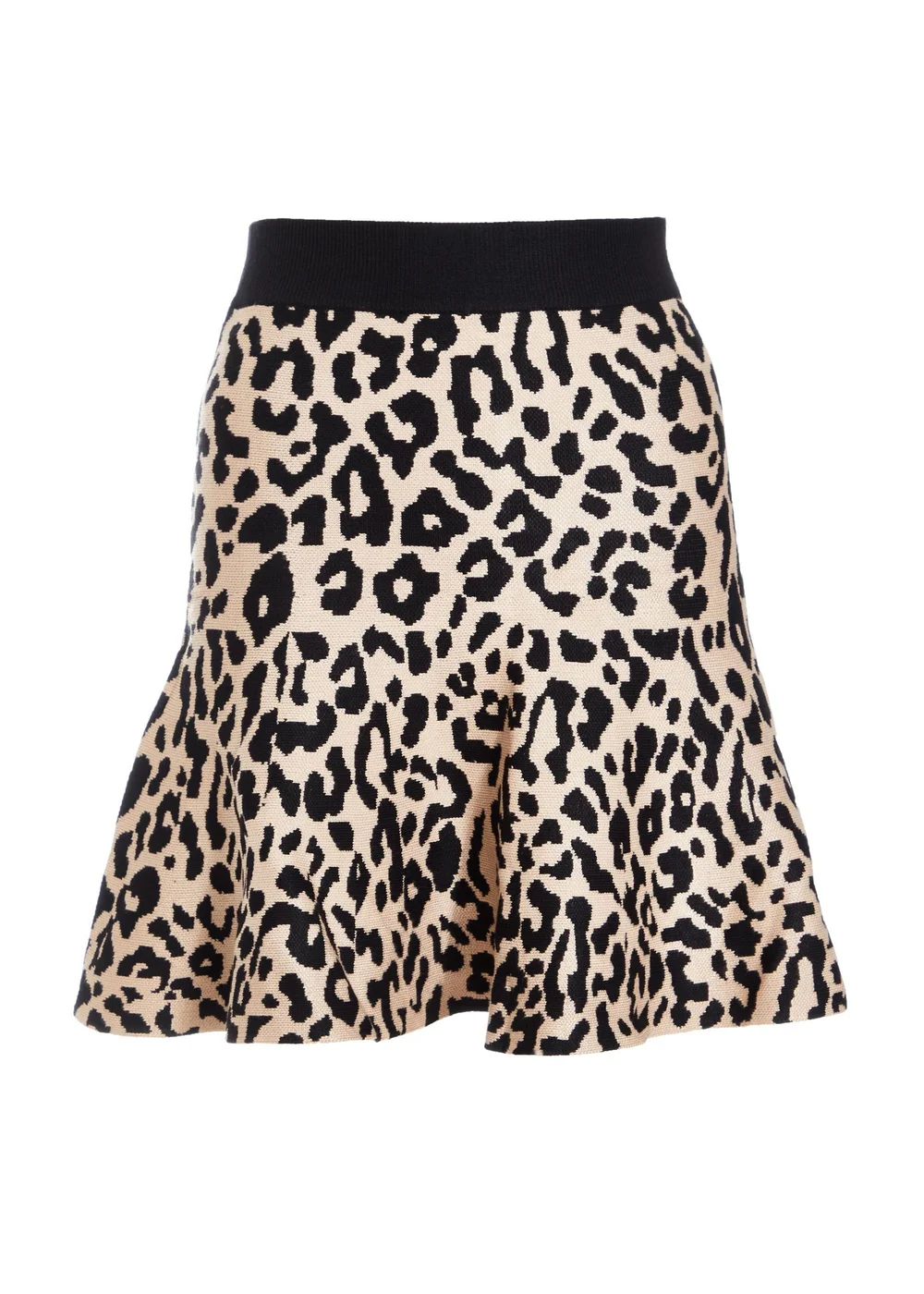 Quiz Black Leopard Print Knit Skirt - Extra small Image 4
