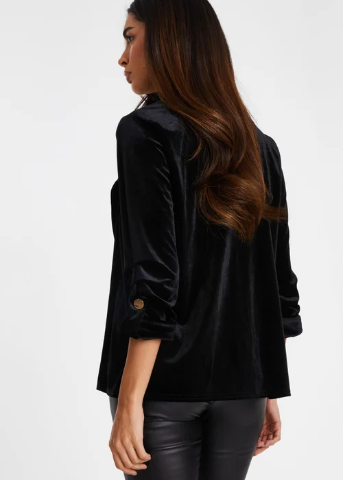 Quiz Black Velvet Blazer - 6 Image 2