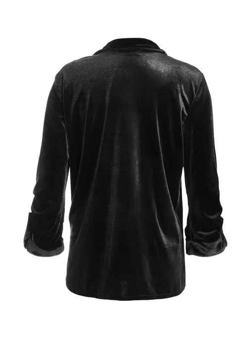 Quiz Black Velvet Blazer - 6 Image 5