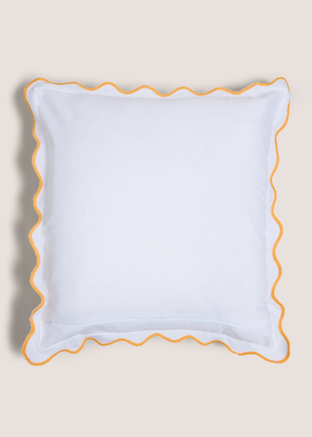 White Orange Cushion Image 2