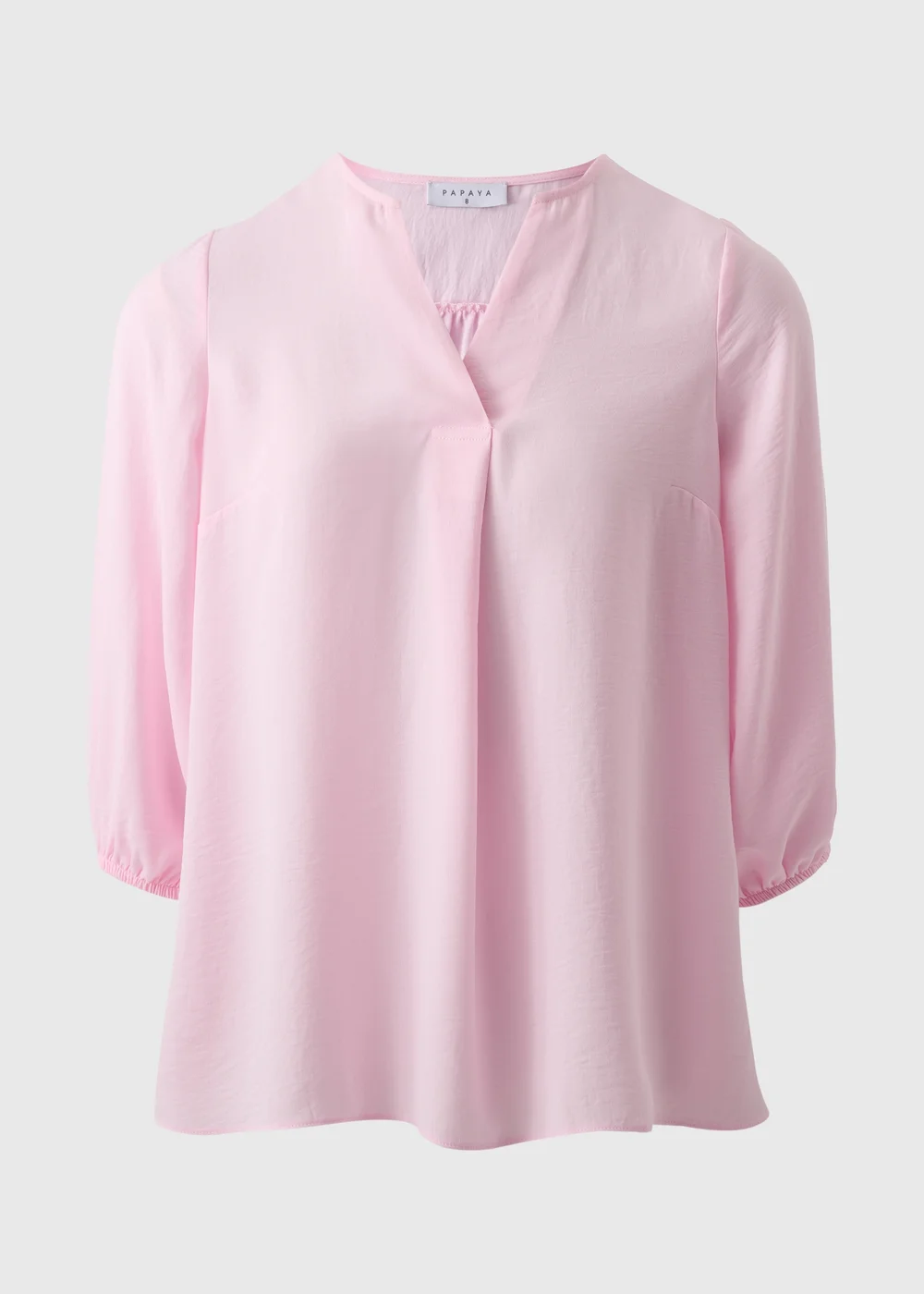 Pink V-Neck Airflow Blouse - 8 Image 3