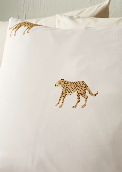 Natural Cheetah Print Duvet Set - Single Image 2